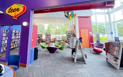 Teen area at Northwest Library