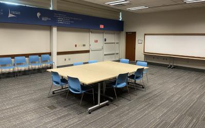 View inside of a library meeting room